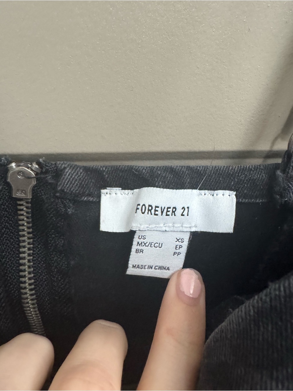 Forever 21 Black Denim Bustier Mini Dress - Picture 2 of 2